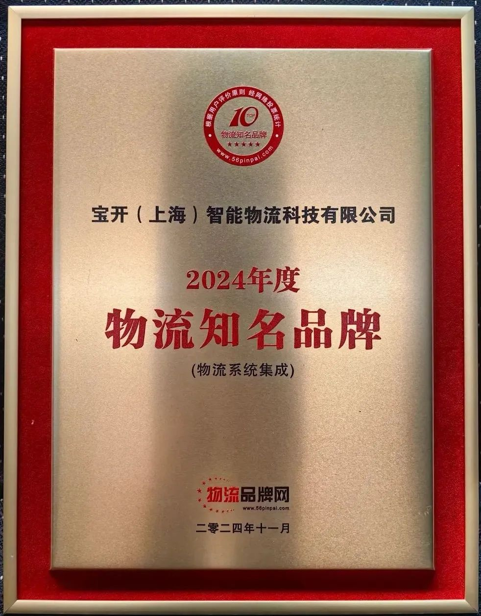 新闻 | 海洋之神HY590荣获2024年度物流系统集成知名品牌！